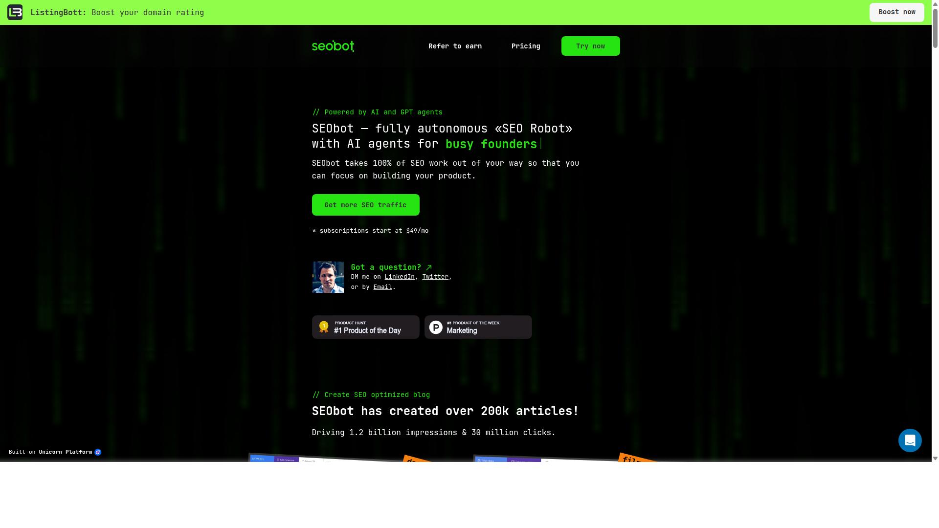 SEObot website